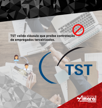 TST valida clusula que probe contratao de empregados terceirizados.