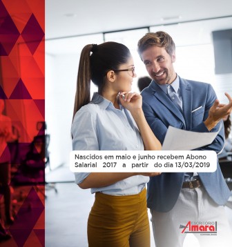 Nascidos em maio e junho recebem Abono Salarial   2017  a  partir  do dia 13/03/2019
