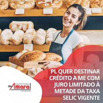  PL quer destinar crédito a micro e pequena empresa com juro limitado à metade da taxa Selic vigente 